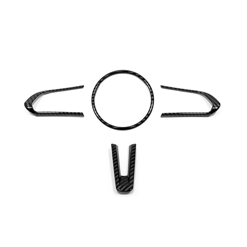 Pentru Mazda 3 CX-30 2019-2025 ABS Mat/Carbon/Roșu Mașină Volan Buton Cadru Cerc Acoperire Ornament Autocolant Stilizare Accesorii