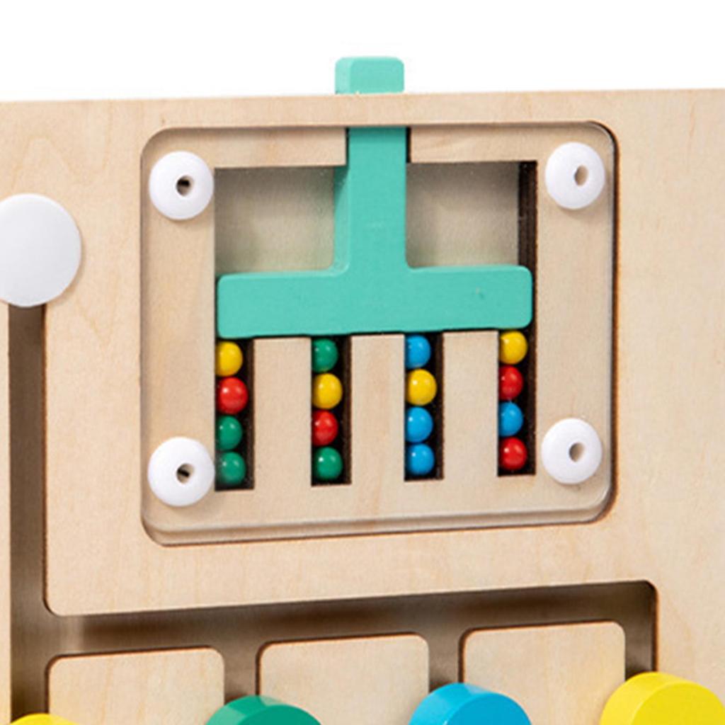 Wooden Color Matching Brain Teasers Game Activities Sorting Play Early Educational Travel Toy