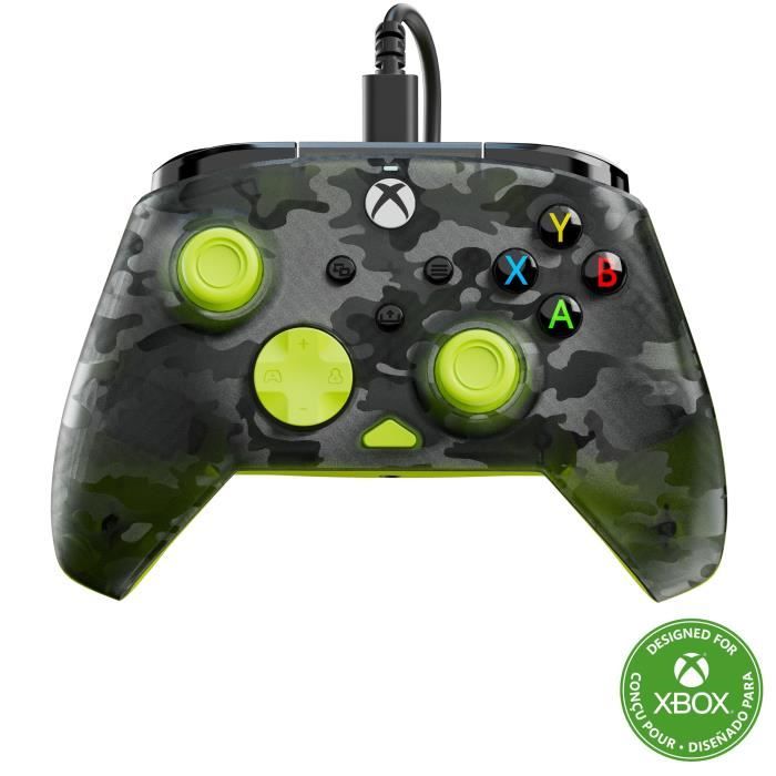 Manette De Jeu - Xbox Series X|S, Xbox One Et PC - Rematch Core - RGB - Filaire - Camouflage Noir / Jaune - TURTLE BEACH
