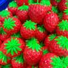 Crunchy Squishy Strawberry Stress Ball Moldable Squeeze Toy Round Blocks Filled Stress Relief Relaxing Fidget Toy Holiday Gifts