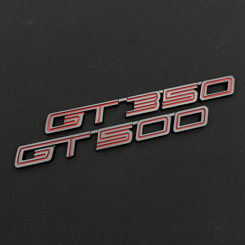 AGET4 3D Metal Car Sticker GT Rear Trunk Fender Logo Badge Emblem Decals For Ford Mustang Shelby GT GT350 GT500 Parts Accessories
