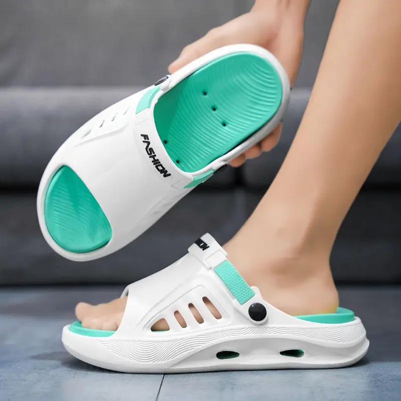 Fashion Platform Men's Shoe Beach Original Fun Rubber 2025 Slides Style Y2k Fashion Casual Low Price Adult Pvc Trend Eva Male Slipper