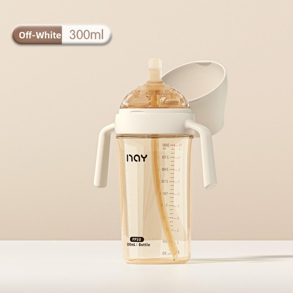 PPSU Automatic Milk Bottle Three Level Flip Cover Straw Cup Bottle For Baby Feeding