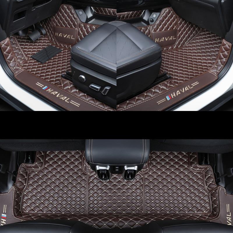 For GWM Haval Dargo 2022 2021 Car Floor Mats Double Layer PU Leather Foot Pad Interior Floorliner Auto Accessories For LHD