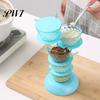 Spice Container Seasoning Box Multiple Layers Good Sealing Large Capacity Sugar Salt Transparent Rotatable Vertical Jar Kitchen Accessories