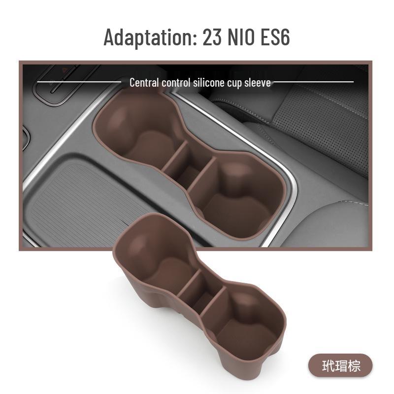 23-24 NIO ES6 Center Console Cup Holder Cover - Car Storage & Decoration Accessories