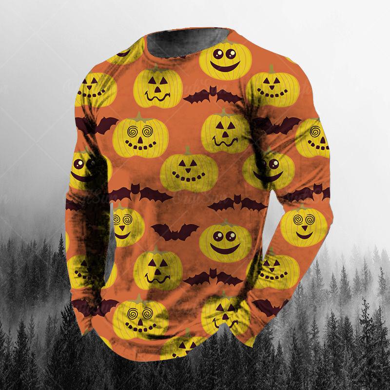 

2025 T-shirt European and American Hip Hop Full Print Series Digital 3D Printed Men s Street Long Sleeve Round Neck T-shirt Top S