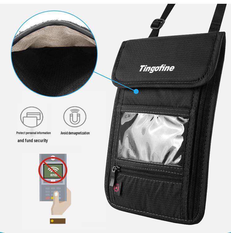 Tianxiu RFID Passport & ID Neck Pouch - Waterproof Nylon Holder