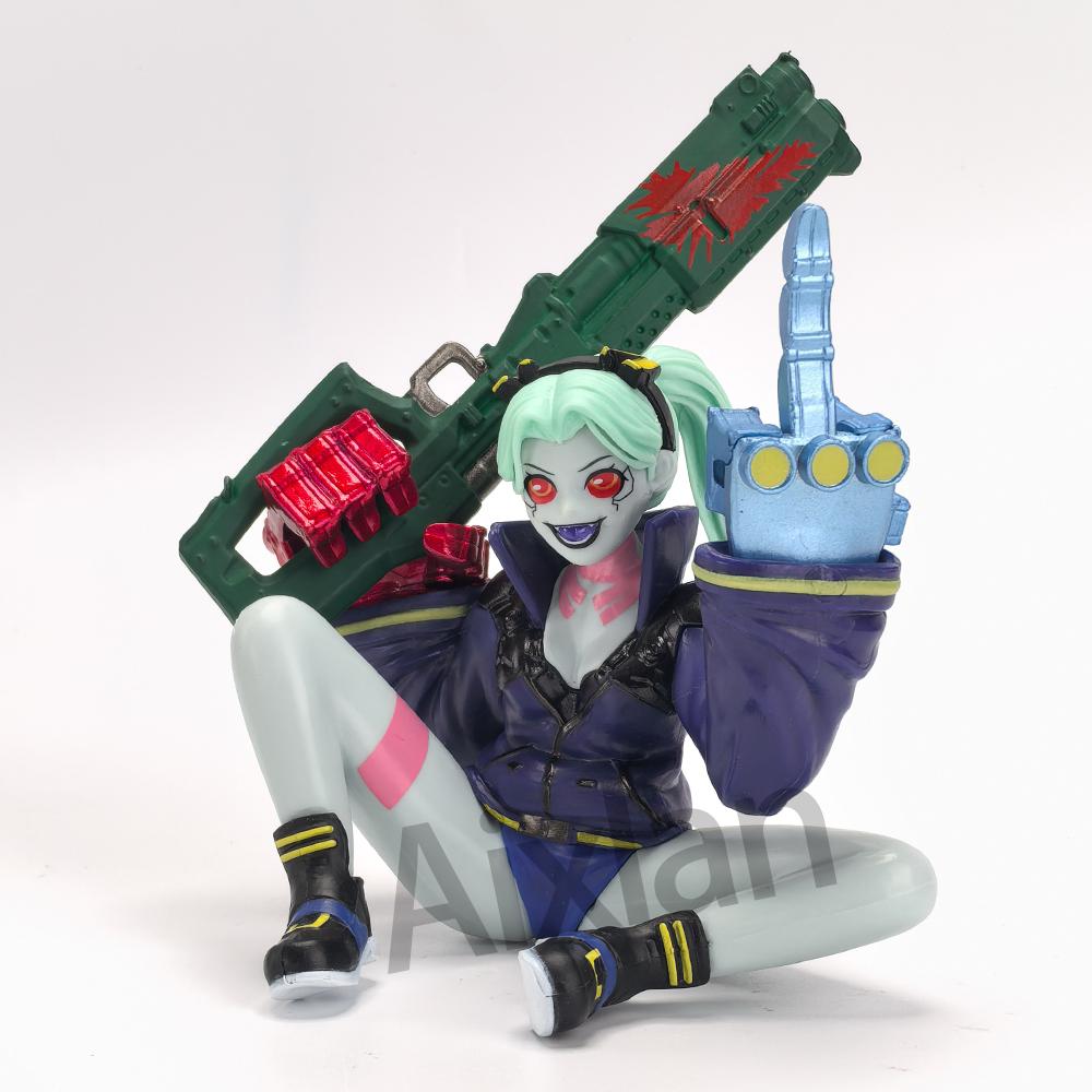 Aixlan David Martinez Rebecca Action Figure in PVC Cyberpunk Edgerunners Figura Anime Modello da Collezione Regalo di Natale Giocattolo Bambola