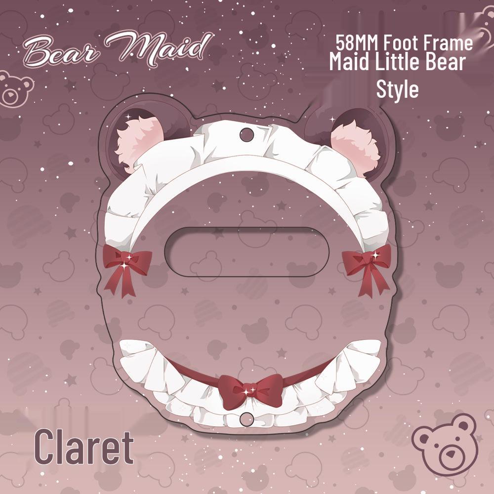 Woniu Miaogu Mei 58mm Bear Badge Frame Display Stand with Protective Acrylic Cover 58mm Maid Bear Badge Frame вино красного