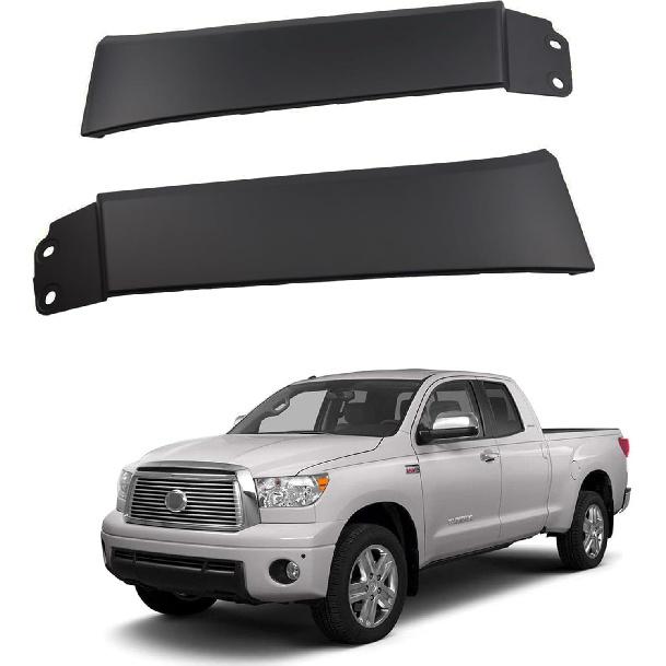 Headlight Filler Trim Panels for Toyota Tundra 2007-2013 / Sequoia 2008-2017 Upper Front Bumper Grille Cover Accessories LH&RH Pair Set Replace#: