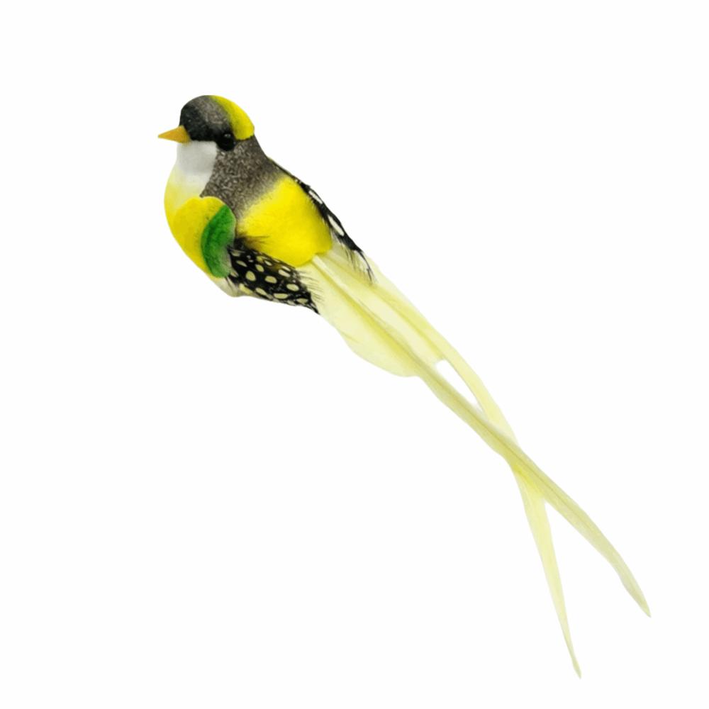 

1/6PCS Christmas Tree Figurines Decor Simulation Birds Colorful with Clip Fake Bird Garden Backyard Ornament