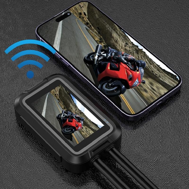 Dual 1080P Motorcycle Dash Cam, Fully Waterproof Motorcycle Camera, Front and Rear Dual-lens Recorder/black Box