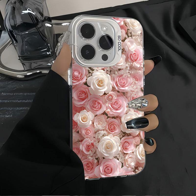 Rose Sea Pattern Cute Girls Phone Case For Apple Iphone