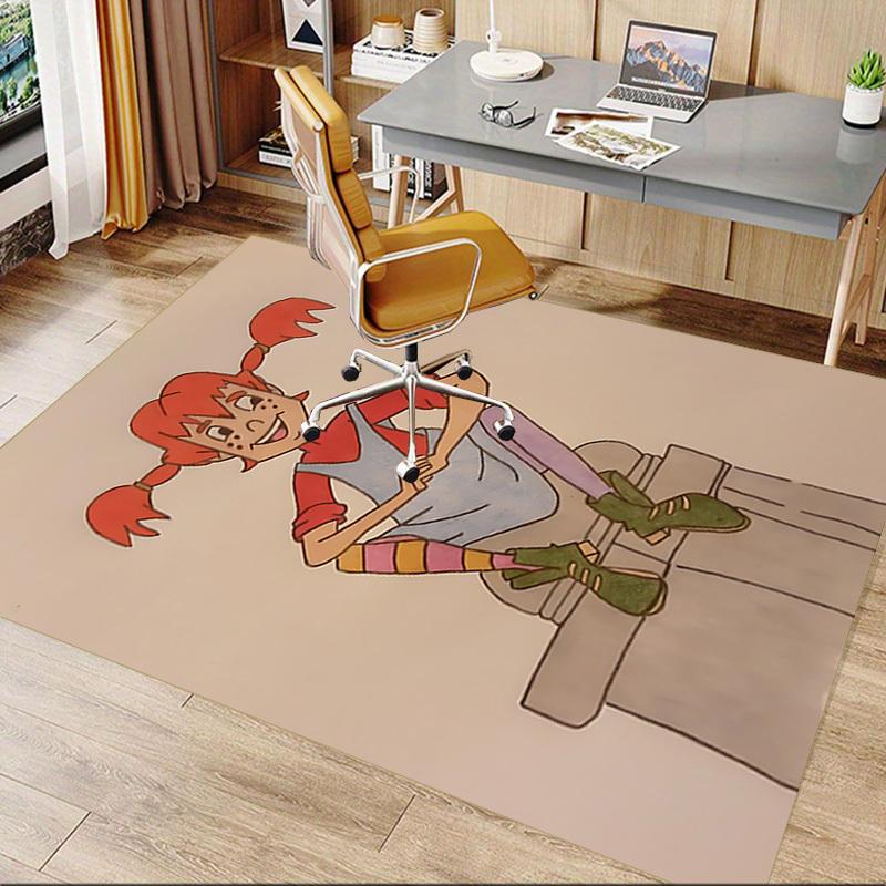 1PC Pippi Longstocking Extra Large Non Slip Floor Carpet, Office, Family, Bedroom, Studio Large Area Rug Indoor Rugs
