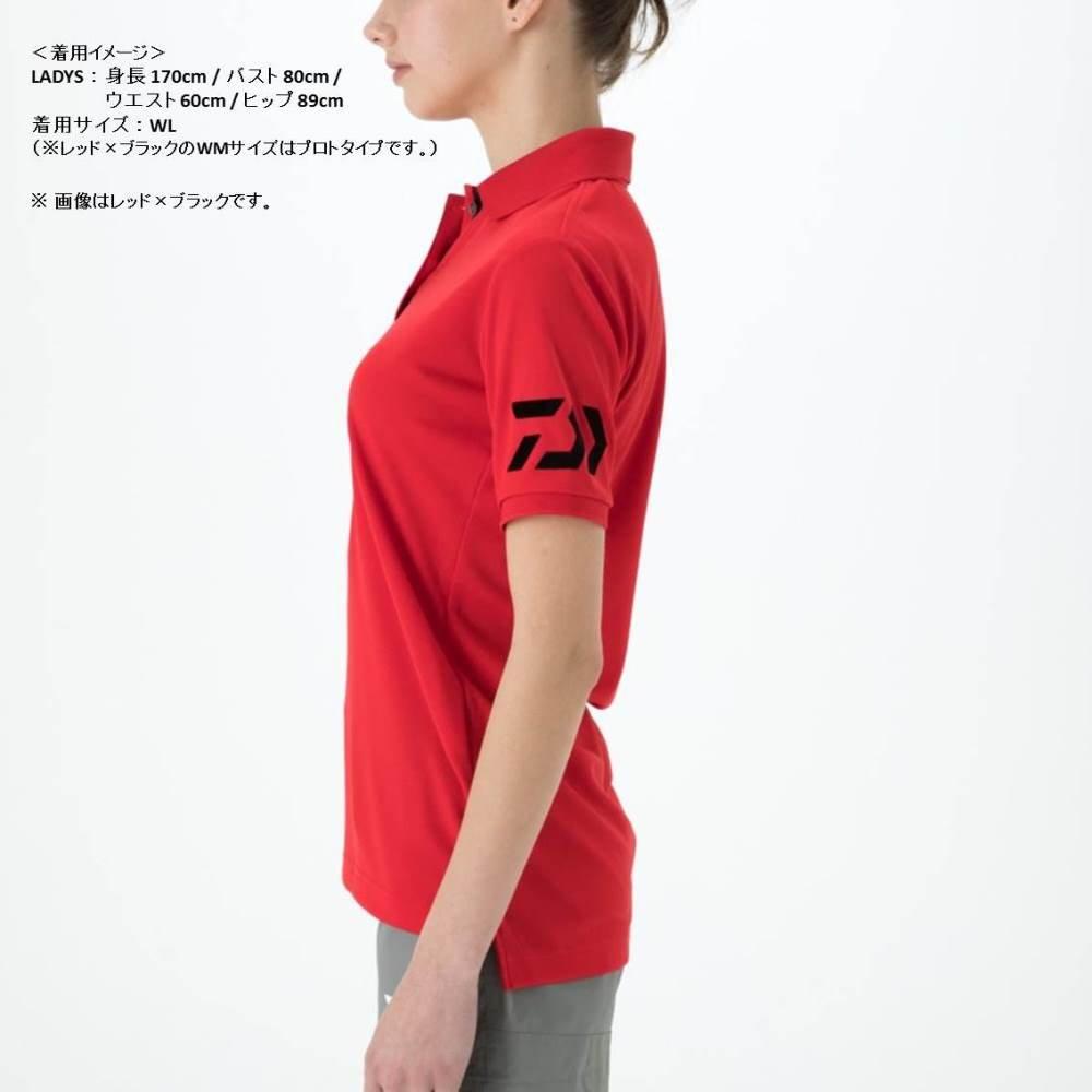 Daiwa (DAIWA) Short Sleeve Polo Shirt, Navy X C Tomato, WL DE-7906