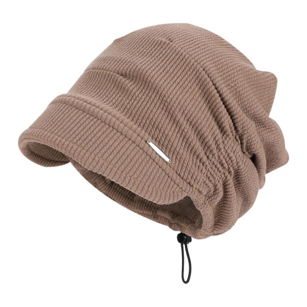 Ear Protection Visor Beanie Hat Oversized Fit Warm Winter Hats Soft Slouchy Beanie Hat  For Women