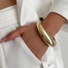 DIEZI Exaggerated Gold Silver Color CCB Cuff Bangles Vintage Punk Irregular Geometric Plastic Bangles Women Bracelet Men Jewelry