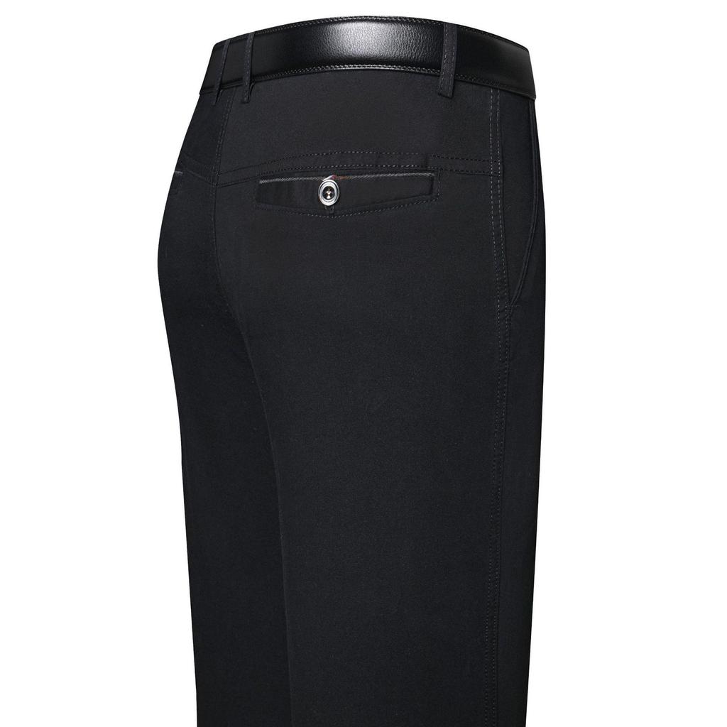 Men's Summer Cotton High-Waist Casual Trousers - Middle-Aged & Elderly 