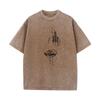 Geometric Abstract Mountain Round Neck Washed Tshirts Christmas Family Tops Tees Family  Cotton Washed Tops Tees Mens
