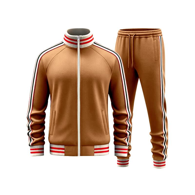 Autumn Heavy Loose and Simple Men's Trendy Sports Plus Velvet Casual Stand Collar Suit