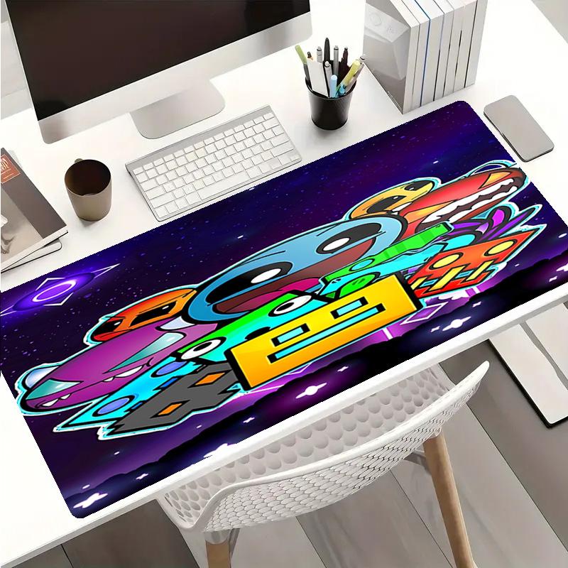 Geometry Dash1 Mouse Pad - Non-Slip Rubber Base, Smooth Surface for Work,Gaming,Office,And Home Use, Desk Mouse Pad