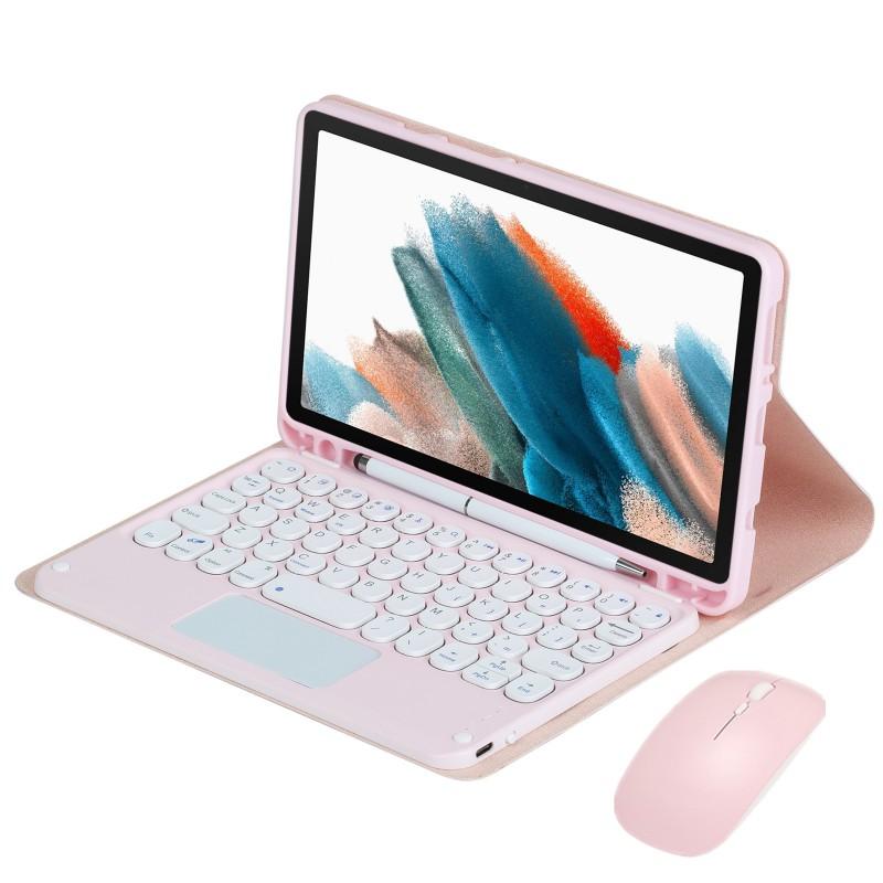 8,7 Zoll Galaxy Tab A11 Tablet Hülle mit integriertem Stifthalter Silikonhülle Abnehmbare Bluetooth-Tastatur Maus Ständerfunktion