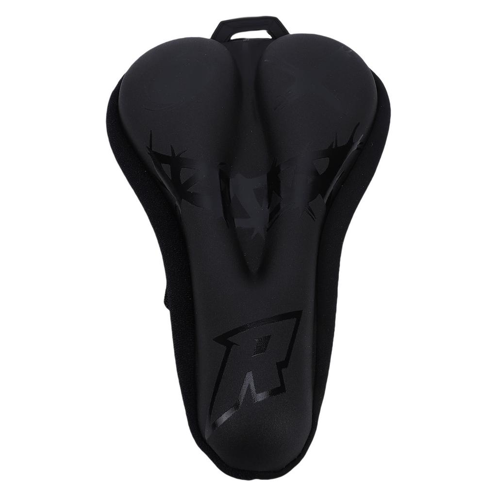 Bike Saddle Cover PU Silicone Foam Filling Anti Slip Cycling Seat Cushion Cover for Mountain Road Bikes Black