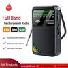 Rechargeable Multifunctional Radio with Auto Search, Large Volume, and Full Band Coverage for Seniors