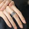 Vintage Thai Silver Round Beads Tassel Adjustable Finger Rings For Women Hiphop   Jewelry Gift Party Rock