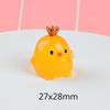 Cute Crown Chicken Mini Luminous Ornament for Car and Home Decor