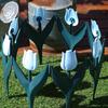 Decorative Tulips Flower Design Fence PVC Garden Fence for Interlocking of Yard and Pathway Borders Gardening Supply