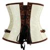 Short Steel Girdle Tummy Control Corset Brown