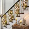 Christmas staircase decoration staircase wreath pendant Christmas Nordic home scene arrangement