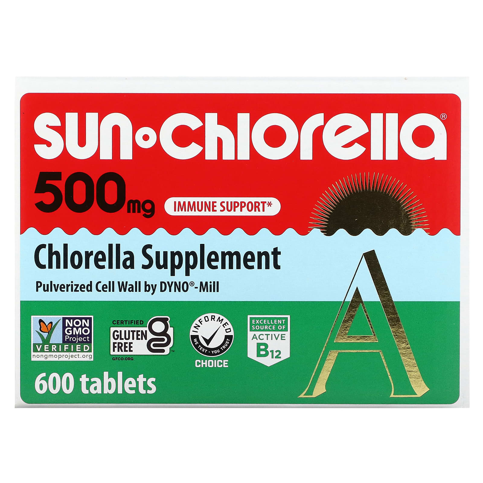 

Chlorella, 500Mg, 600 Tablets