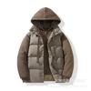Winter new fake two-piece couple hooded cotton-padded clothes trendy brand wear warm cotton-padded jackets