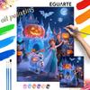 Frozen Pumpkin Castle Oil Paint by Numbers Painting Kit Hand Painted Home Decor Gift