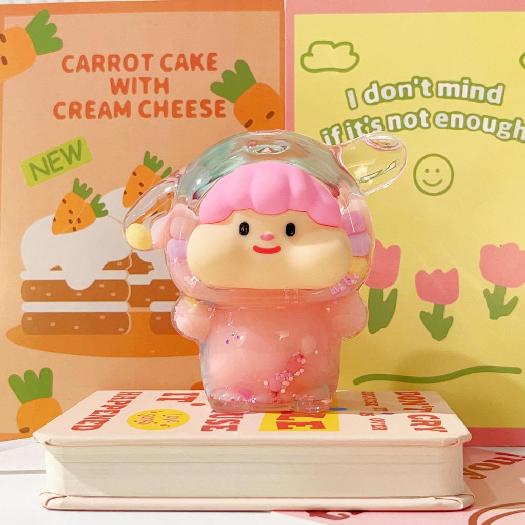 Marshmallow Puppy Night Glow Cartoon Liquid Sand Oil Filled Ornament Blind Bag