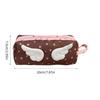 Large Capacity Pencil Case with Handle Spacious Compartments Plush Pencil Pouches Pen Organizers Bag Travel Makeup Bag
