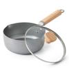 SENSARTE Yukihira Pot 20cm with Single Handle IH Gas Stove Milk Silver Non-stick Lid, Pot, Compatible, Compatible, Saucepan, Pan, Multi-pot,