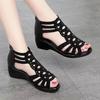 Soft Leather Roman Sandals Women  Summer  Soft Sole Outwear Women's Wedge Shoes Fashion Casual Designer Shoe Ladies