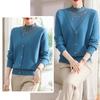 Women's Fleece Sweater Thick Loose Fake Two-Piece Knitted Pullover Sweater Rhinestone Soft Warm Flocked Knit Top Autumn Winter