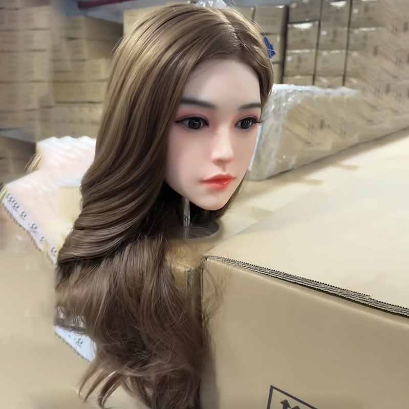 Ultra-realistic Silicone Hand-implanted Hair Semi-permanent Makeup Oral Sex  Head (detachable) Suitable for 135-172cm Sex Love Doll Accessory