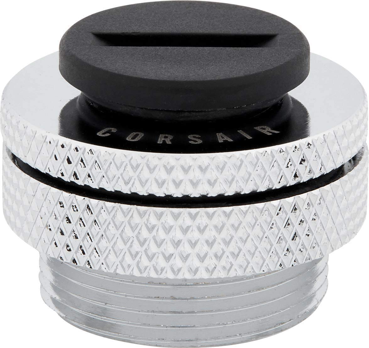 

Corsair Hydro XF Fill Port BSPP Port Solid Brass Durable Thread Locking Collar with Stopper Chrome X-Series (G1/4 Threads, Finish, G1/4 Plug)