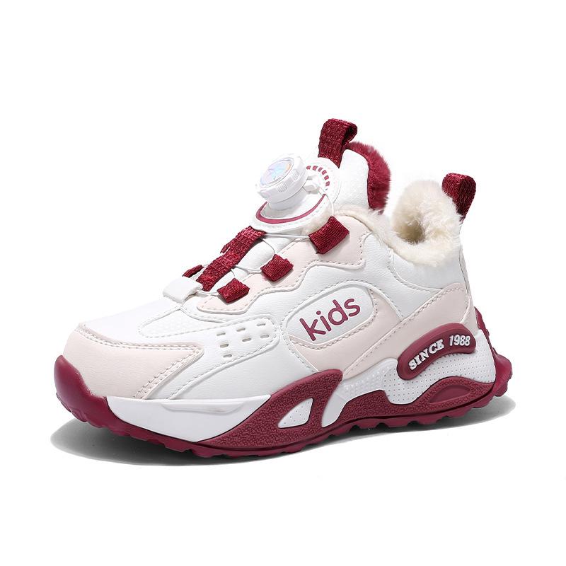 2025 Winter Velvet-Lined Girls' Sports Shoes: Warm, Comfortable, Thickened Cotton Design