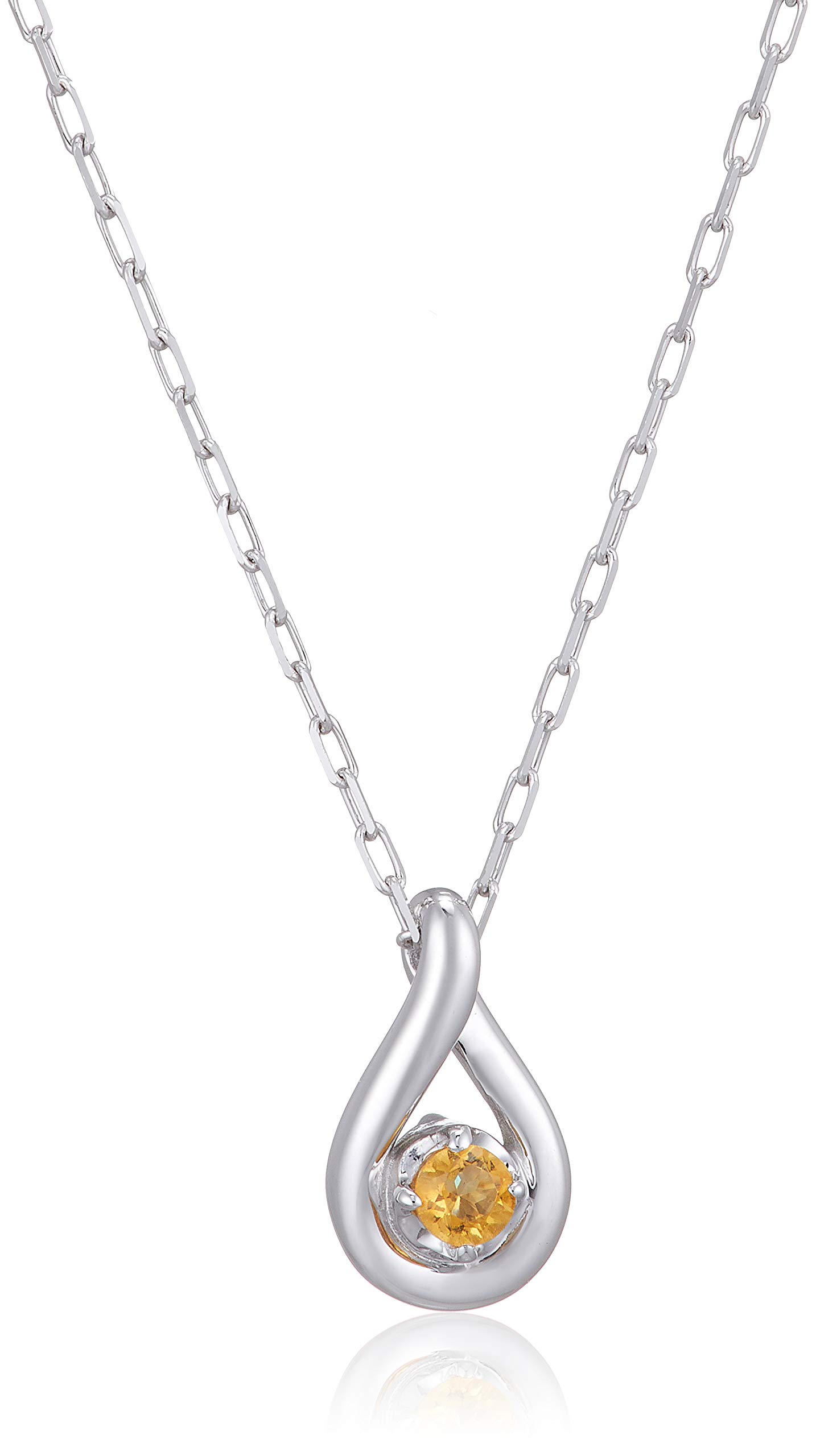 

K10 White Gold Necklace [Yondo Sea] 4℃ [November Birthstone] 11182-612-3214-00-00 Women s