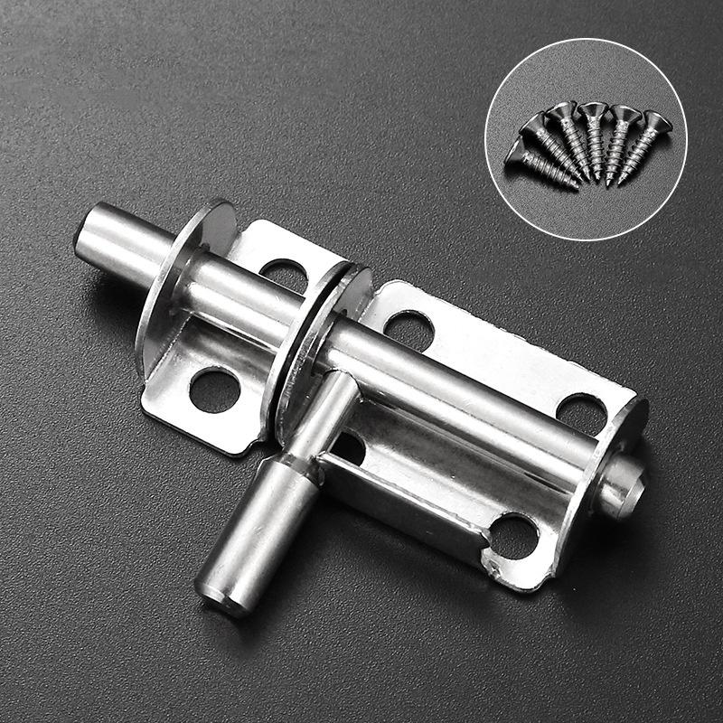 Stainless Steel Door Latch Solid Sliding Bolt Door Latch Lock with Screws Garden Door Bathroom Door Hardware Door Security Lock