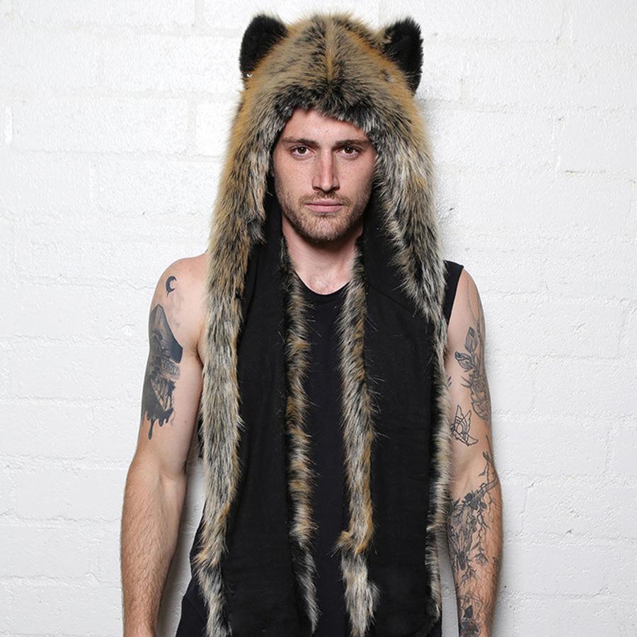 Cartoon Plush Hat Scarf Glove Set - Cute Faux Fur Cap