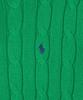 POLO RALPH LAUREN W Cable Knit Cotton Crewneck Sweater - Green