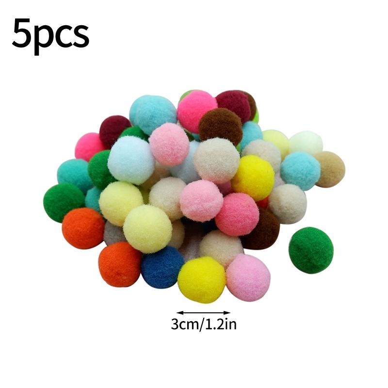 

Інтерактивні тренувальні іграшки для котів Креативні кошенята Міні-помпони Ігри Стрейч Плюшеві м ячі Іграшки Товари для котів Домашні тварини Mix Color 5PCS